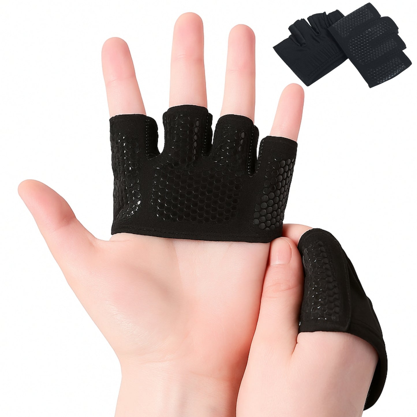 Mini Workout Gloves Women - Thin Gym Gloves with Grips