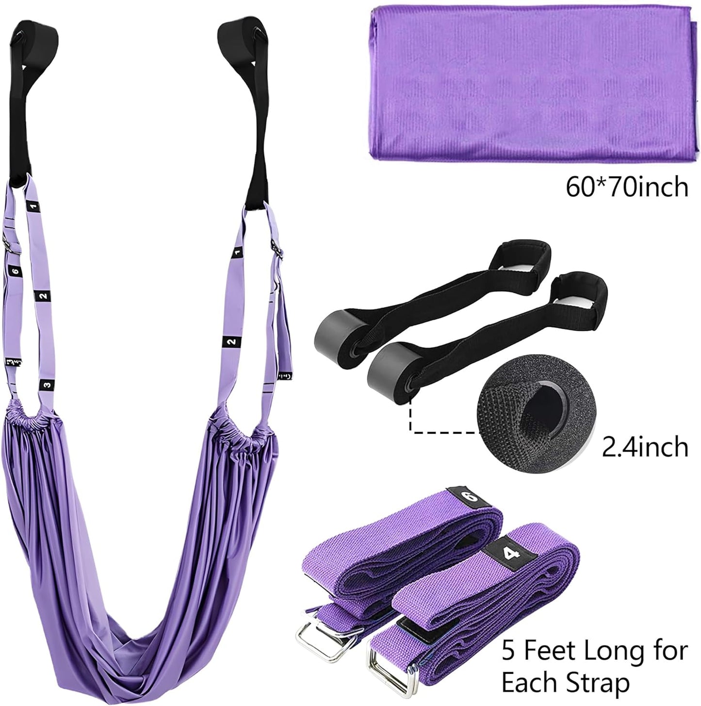 Adjustable Aerial Yoga Strap, Waist Back Leg Assist Stretch Trainer