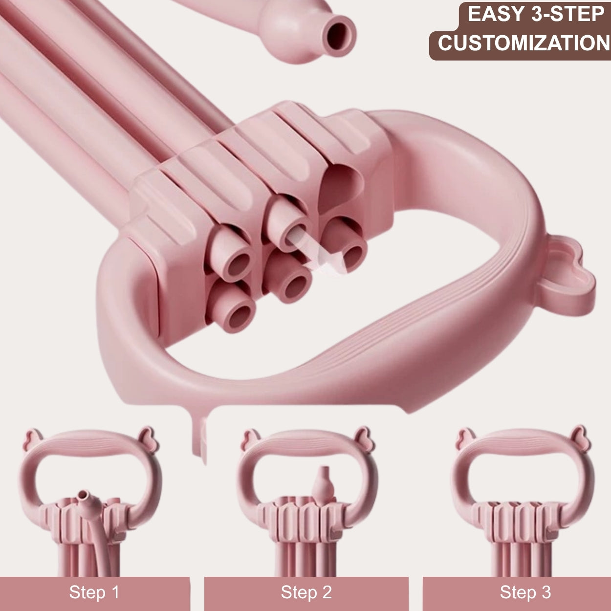 Resistance Bands with Handles - 8 Tube Adjustable Silicone Exercise Bands Set for Women