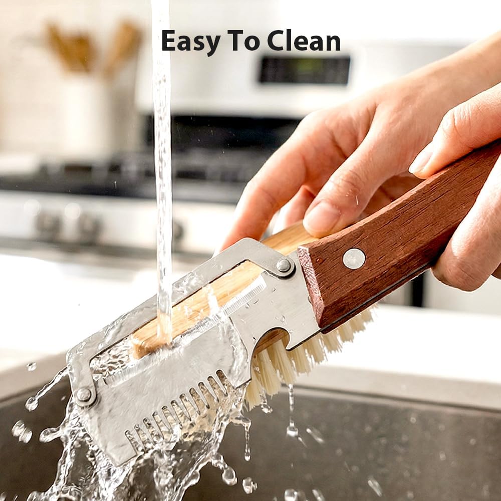 Premium Vegetable Peeler with Wooden Handle and Bottle Opener