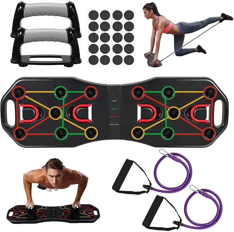 Multi-function Push Up Board, Color Coded Combo Positions for Exercise,  Push Up Bar, Handles, Resistance Bands, Portable Home Gym Fitness  Accessories, Strength Training Equipment, Home Workout 