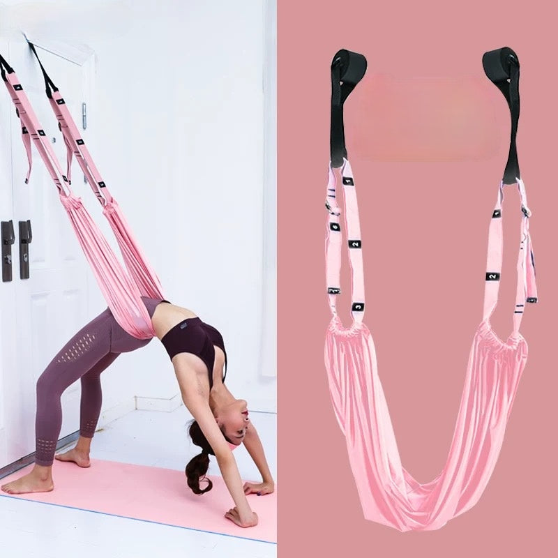 Adjustable Aerial Yoga Strap, Waist Back Leg Assist Stretch Trainer