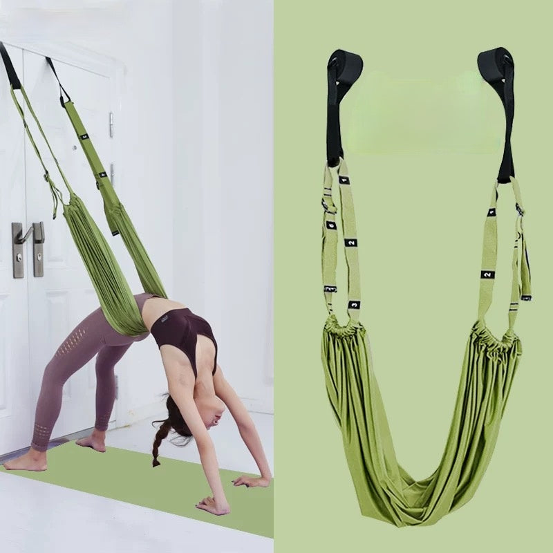 Adjustable Aerial Yoga Strap, Waist Back Leg Assist Stretch Trainer