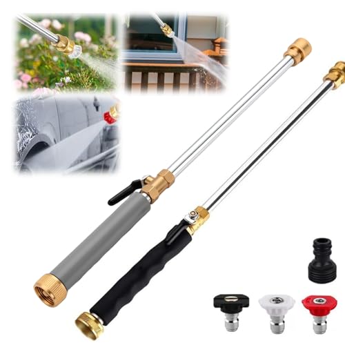 Jet Nozzle Power Washer for Garden Hose, 2026 Pressure Washer Wand with 3 Interchangeable Nozzles, Pressure Washer Nozzle for Car Washing Patio Garden Outdoor Cleaning