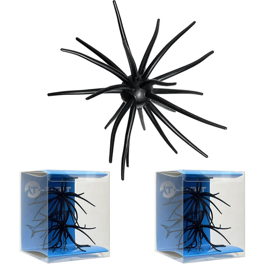 4Pcs Floating Sea Urchin Soft Lure | Tentacle Creature Lure, 4.33" & 3.54" TPR Finesse Baits, 5 Colors, Ideal for Bass Fishing with Drop Shot, Wacky Rig, Neko Rig