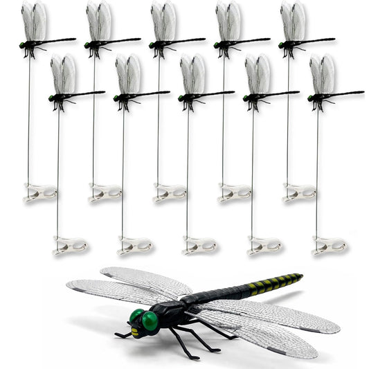 2026 New 40 Pcs Dragon Fly Clips, 3D Artificial Dragonfly Hat Clip, Dragonfly Garden Decor