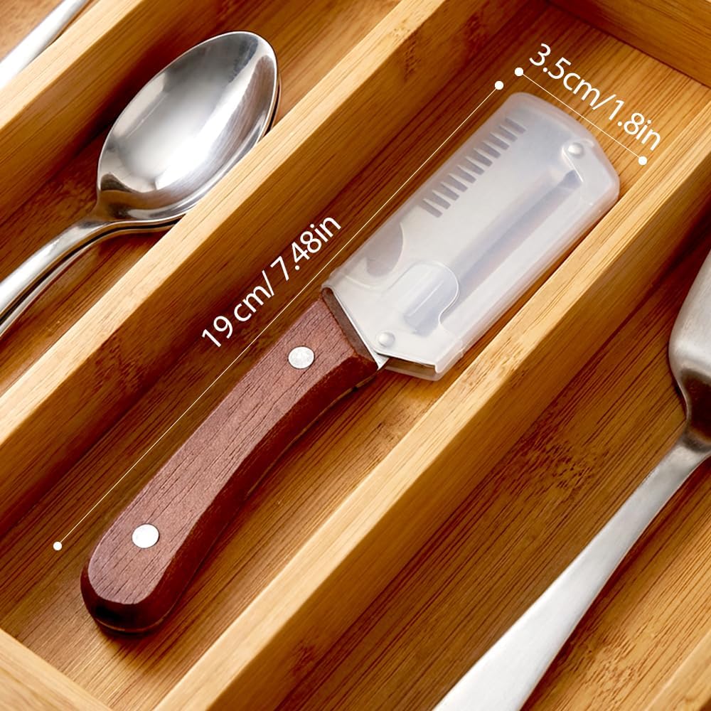 Premium Vegetable Peeler with Wooden Handle and Bottle Opener