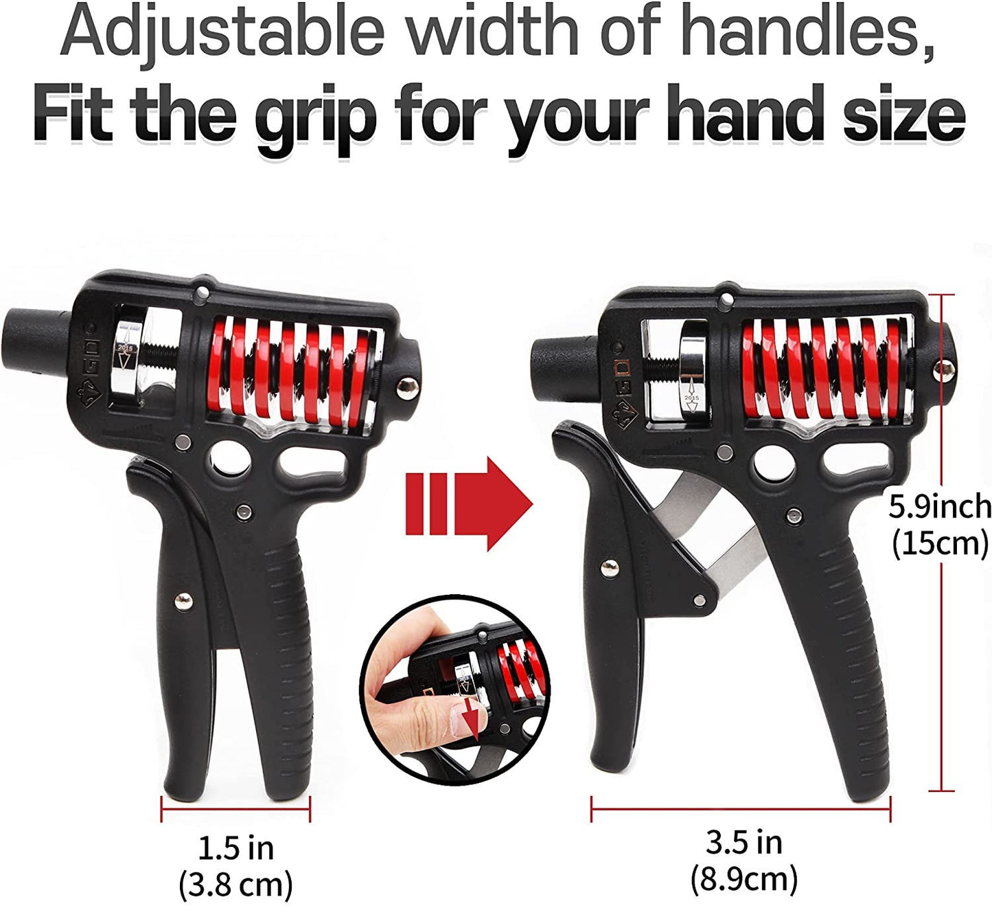 Adjustable Heavy Hand Gripper 44-154 lbs