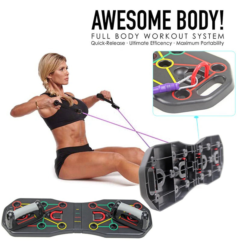 Multi-function Push Up Board, Color Coded Combo Positions for Exercise,  Push Up Bar, Handles, Resistance Bands, Portable Home Gym Fitness  Accessories, Strength Training Equipment, Home Workout 