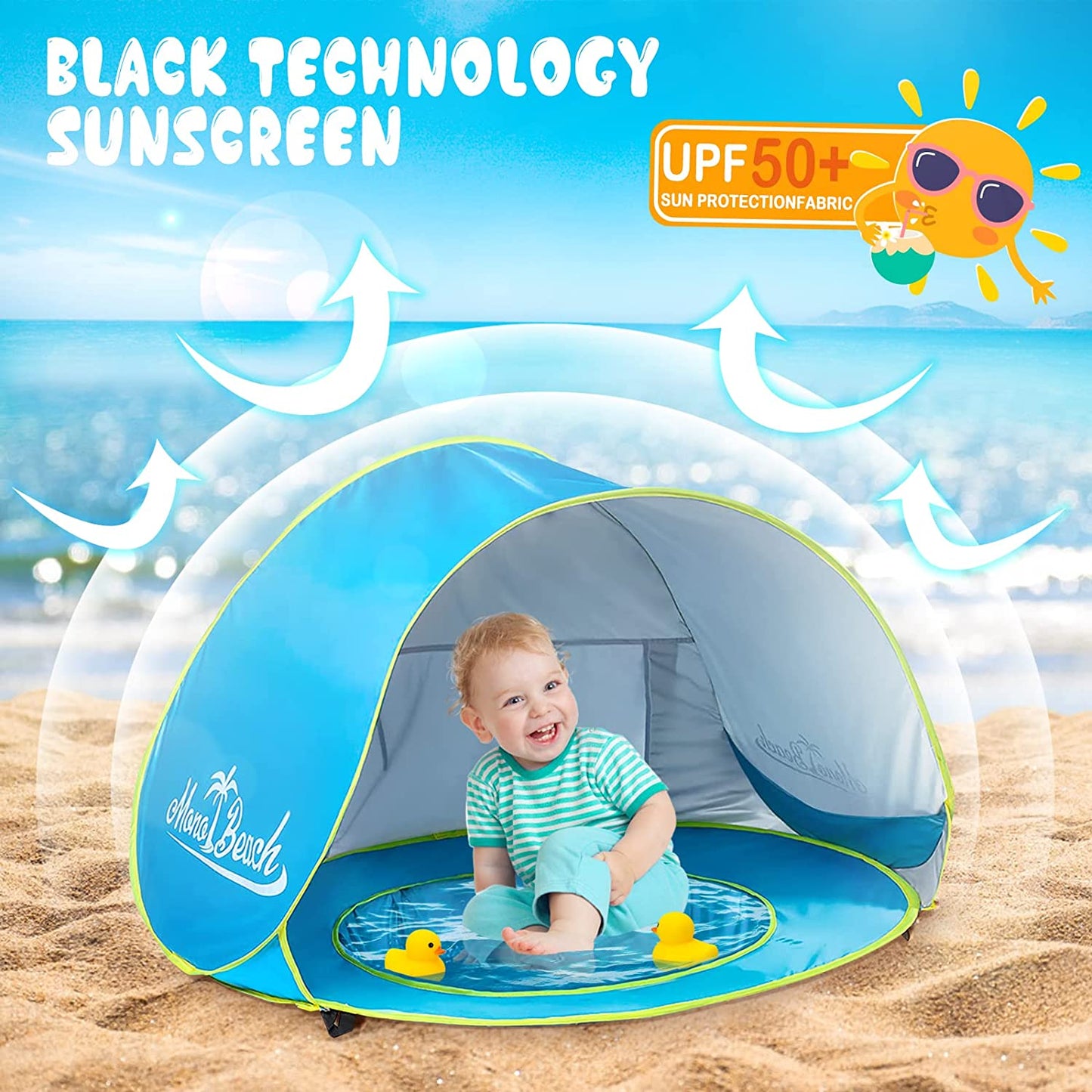 Summer Beach Tent Toy Baby Tents with Pool