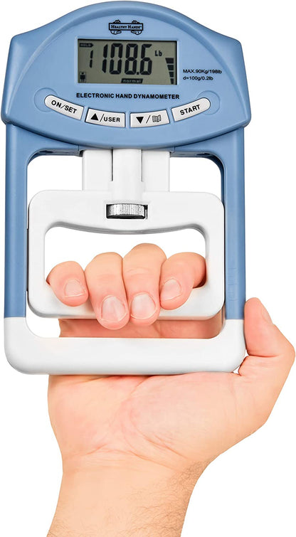 Digital Hand Dynamometer Grip 198Lbs / 90Kgs