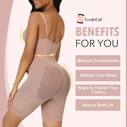 SCULPTING SHAPEWEAR BODYSUIT MID THIGH