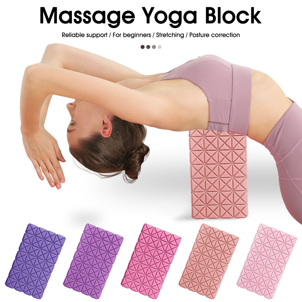 New Yoga Block Supportive High-Density EVA Non-Slip Surface Exercise Brick