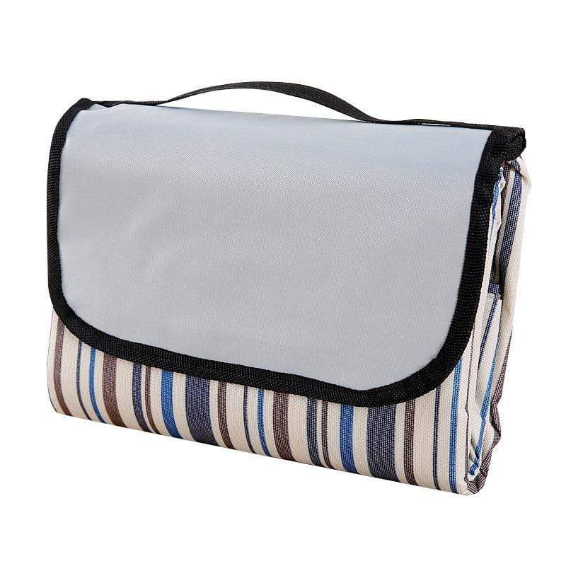 Waterproof Sandproof Oversized Foldable Blankets Picnic Blanket Blue Stripes / 39"x59" MIERSPORTS