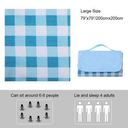 Waterproof Sandproof Oversized Multiple Colors Foldable Picnic Blankets Picnic Blanket Blue Plaid / 79"x79" MIERSPORTS