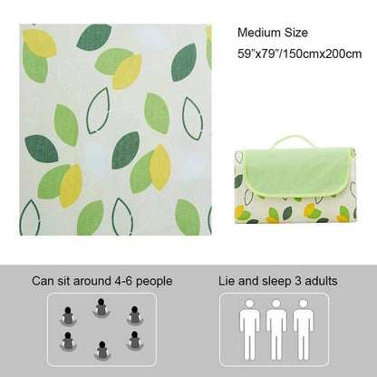 Waterproof Sandproof Oversized Multiple Colors Foldable Picnic Blankets Picnic Blanket Leaf Pattern / 59"x79" MIERSPORTS
